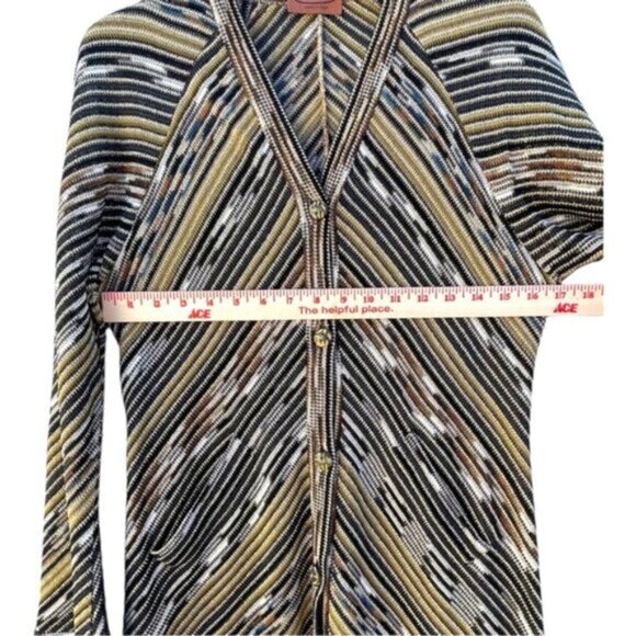 Missoni Women's Striped Zig-Zag Pattern Knitwear Pant & Cardigan Suit Size Med - Picture 13 of 15